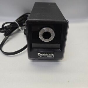 Panasonic KP-77 Electric Pencil Sharpener Auto Stop Vintage Black Made in Japan